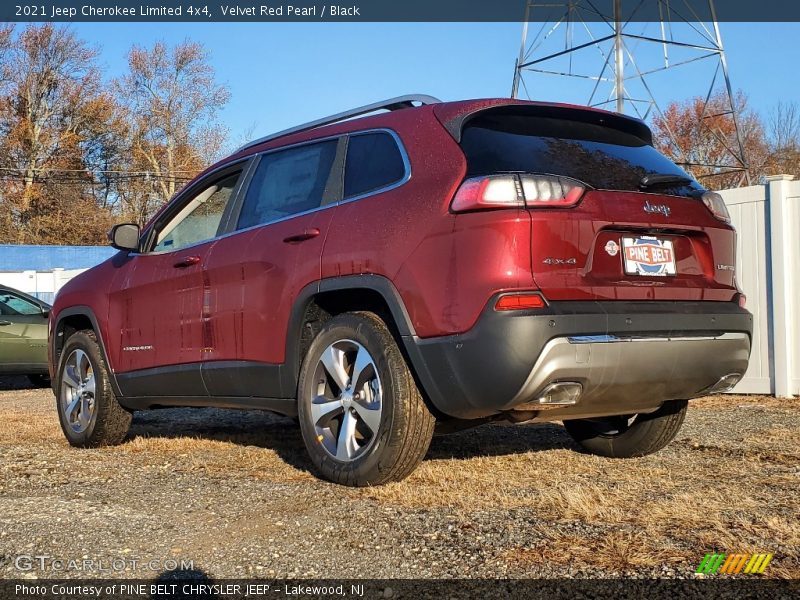 Velvet Red Pearl / Black 2021 Jeep Cherokee Limited 4x4