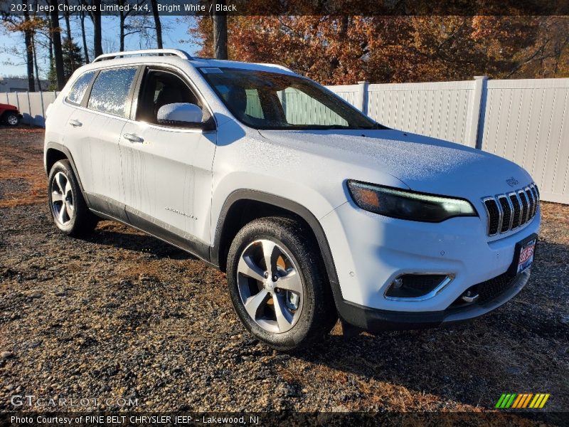 Bright White / Black 2021 Jeep Cherokee Limited 4x4