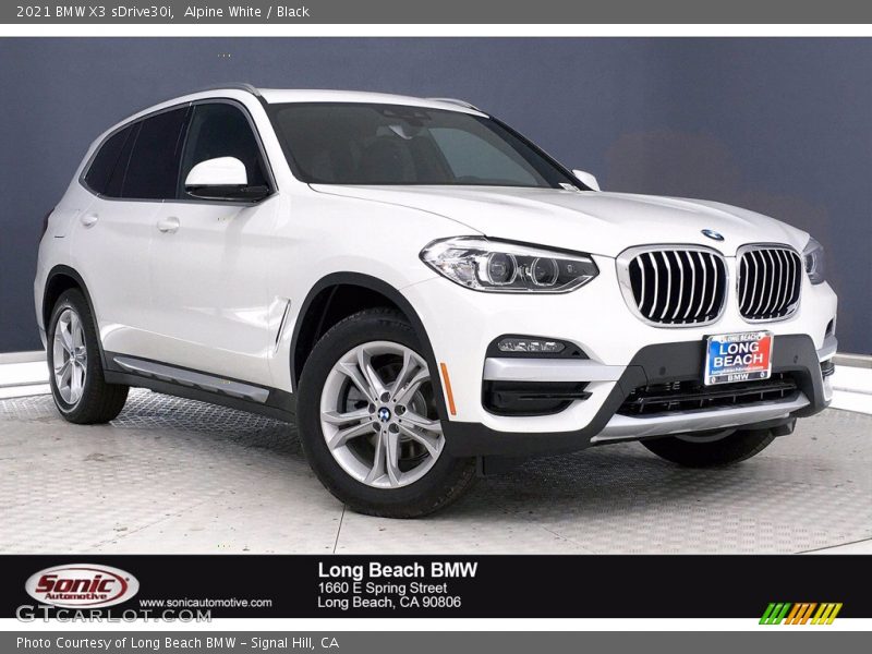 Alpine White / Black 2021 BMW X3 sDrive30i