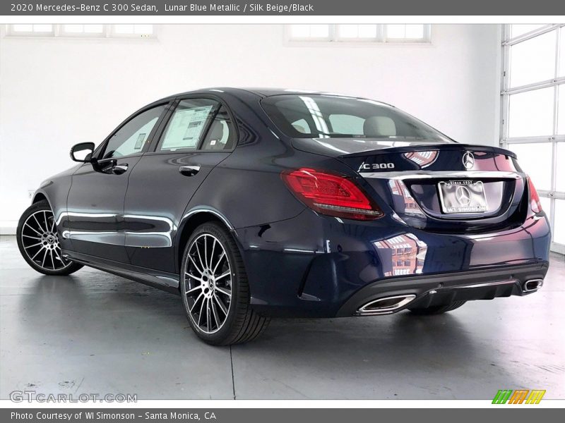 Lunar Blue Metallic / Silk Beige/Black 2020 Mercedes-Benz C 300 Sedan