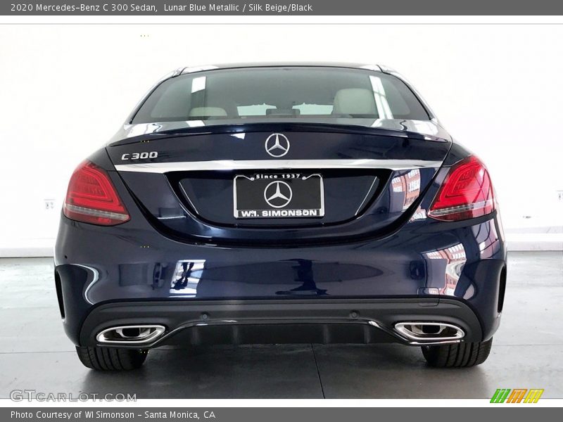 Lunar Blue Metallic / Silk Beige/Black 2020 Mercedes-Benz C 300 Sedan