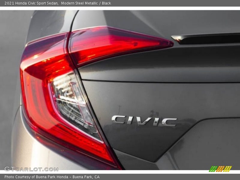 Modern Steel Metallic / Black 2021 Honda Civic Sport Sedan