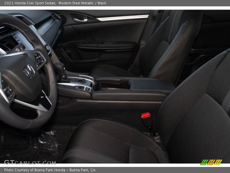 Modern Steel Metallic / Black 2021 Honda Civic Sport Sedan