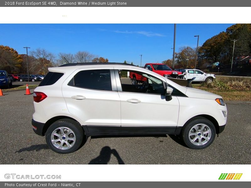 Diamond White / Medium Light Stone 2018 Ford EcoSport SE 4WD