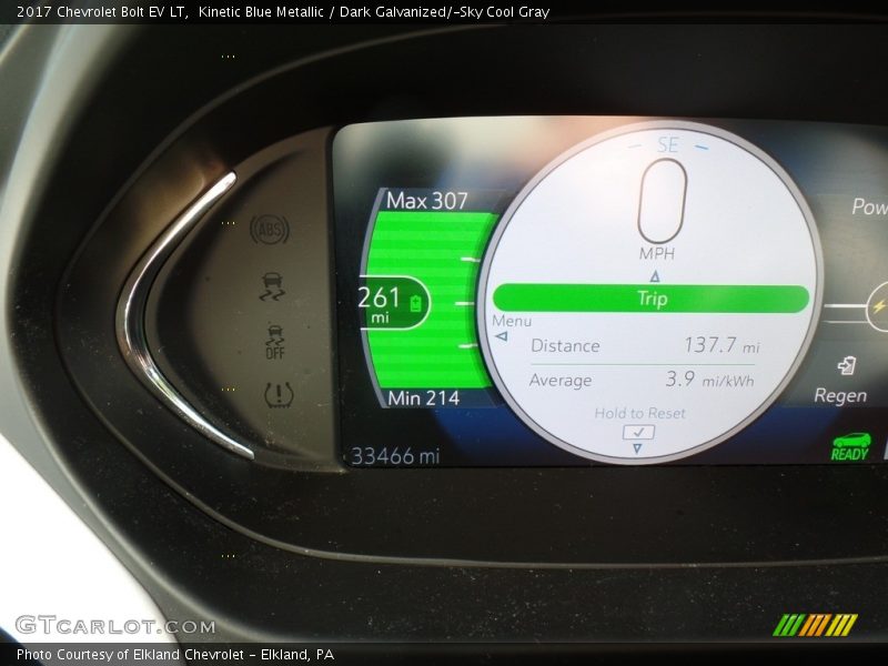Kinetic Blue Metallic / Dark Galvanized/­Sky Cool Gray 2017 Chevrolet Bolt EV LT