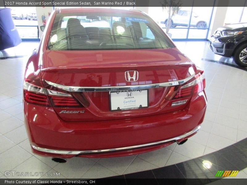 San Marino Red / Black 2017 Honda Accord Sport Special Edition Sedan
