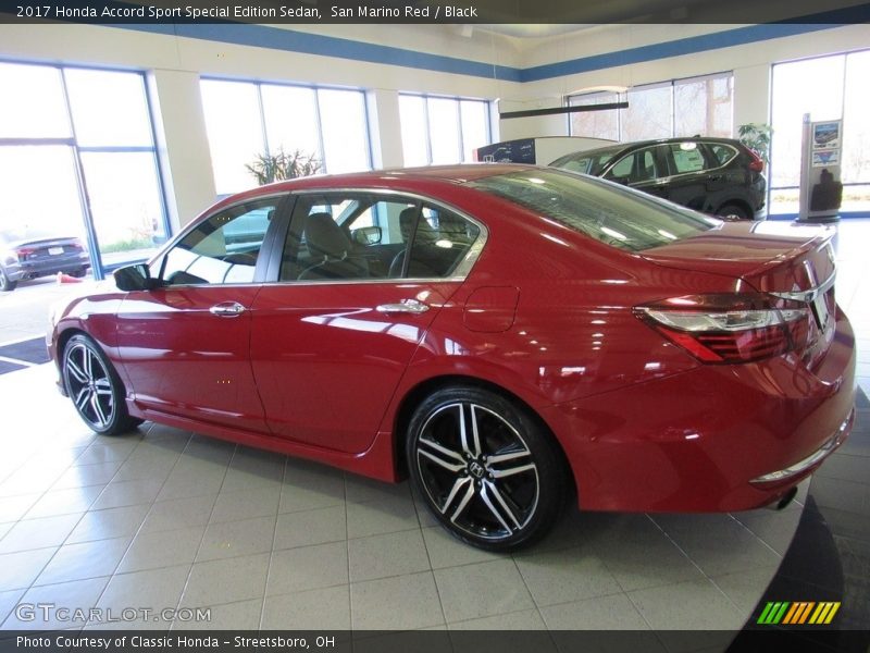San Marino Red / Black 2017 Honda Accord Sport Special Edition Sedan