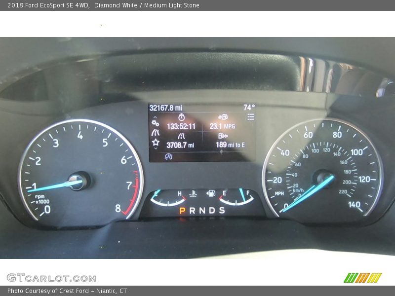 Diamond White / Medium Light Stone 2018 Ford EcoSport SE 4WD
