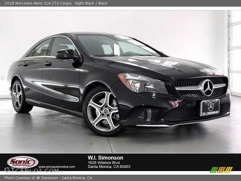 Night Black / Black 2018 Mercedes-Benz CLA 250 Coupe