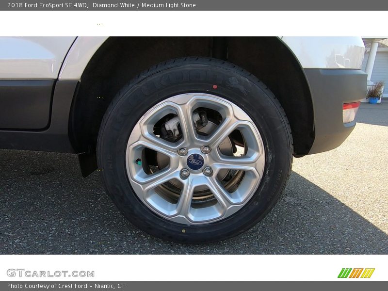 Diamond White / Medium Light Stone 2018 Ford EcoSport SE 4WD