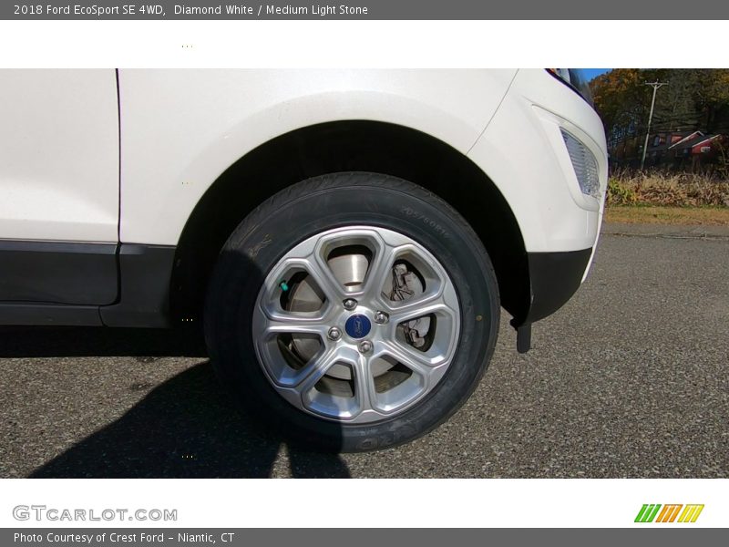 Diamond White / Medium Light Stone 2018 Ford EcoSport SE 4WD