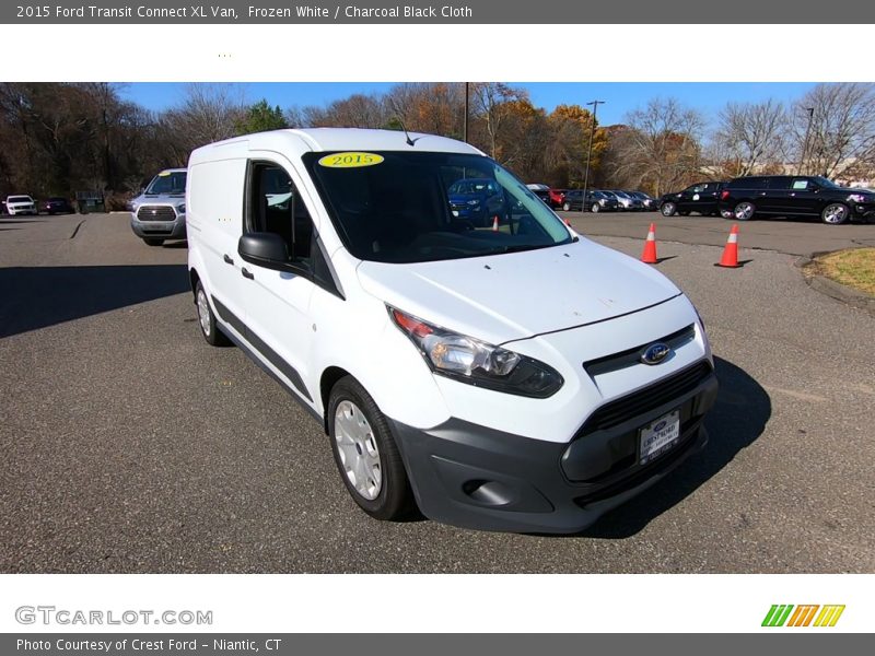 Frozen White / Charcoal Black Cloth 2015 Ford Transit Connect XL Van