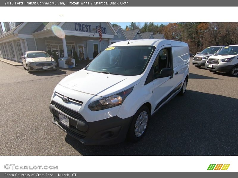 Frozen White / Charcoal Black Cloth 2015 Ford Transit Connect XL Van