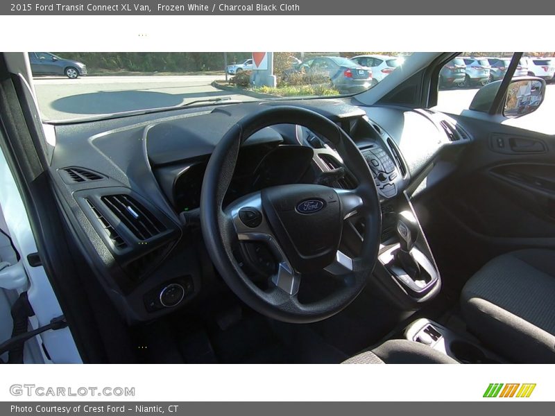 Frozen White / Charcoal Black Cloth 2015 Ford Transit Connect XL Van