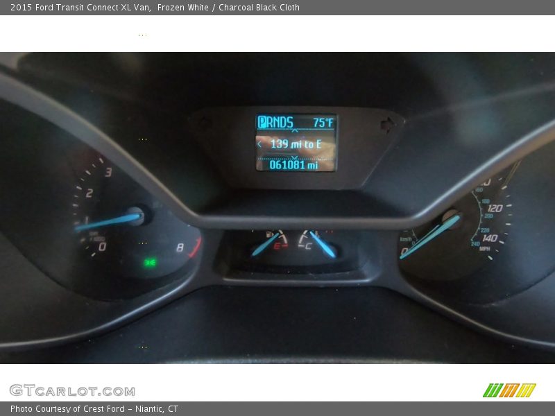 Frozen White / Charcoal Black Cloth 2015 Ford Transit Connect XL Van