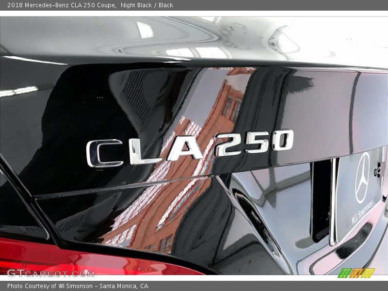Night Black / Black 2018 Mercedes-Benz CLA 250 Coupe