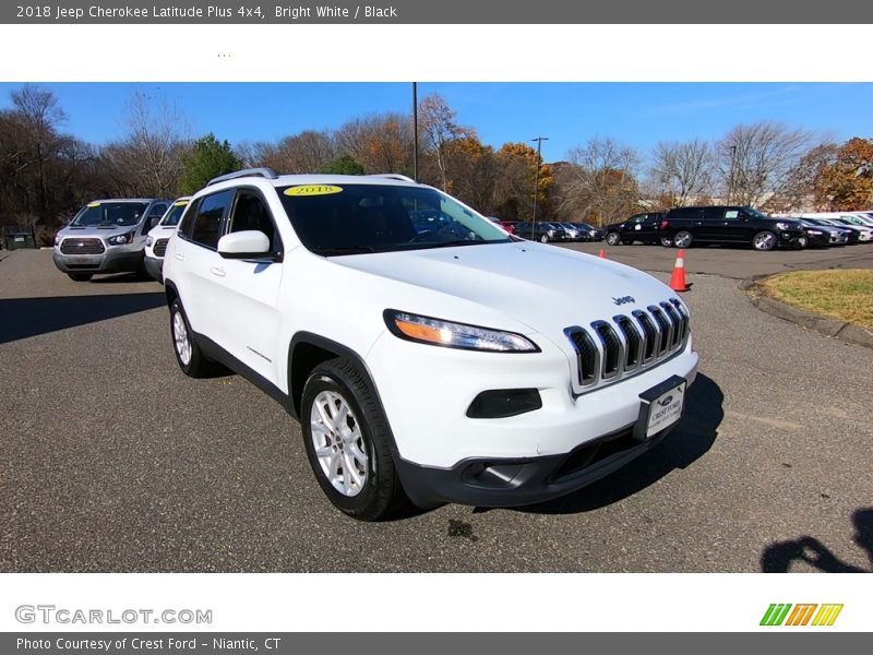 Bright White / Black 2018 Jeep Cherokee Latitude Plus 4x4