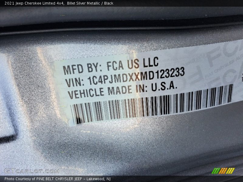 Billet Silver Metallic / Black 2021 Jeep Cherokee Limited 4x4