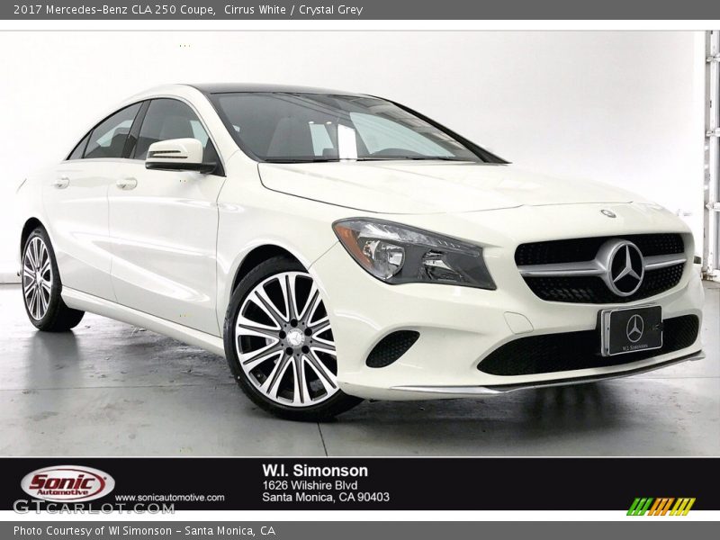 Cirrus White / Crystal Grey 2017 Mercedes-Benz CLA 250 Coupe