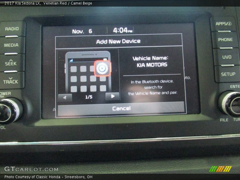 Venetian Red / Camel Beige 2017 Kia Sedona LX