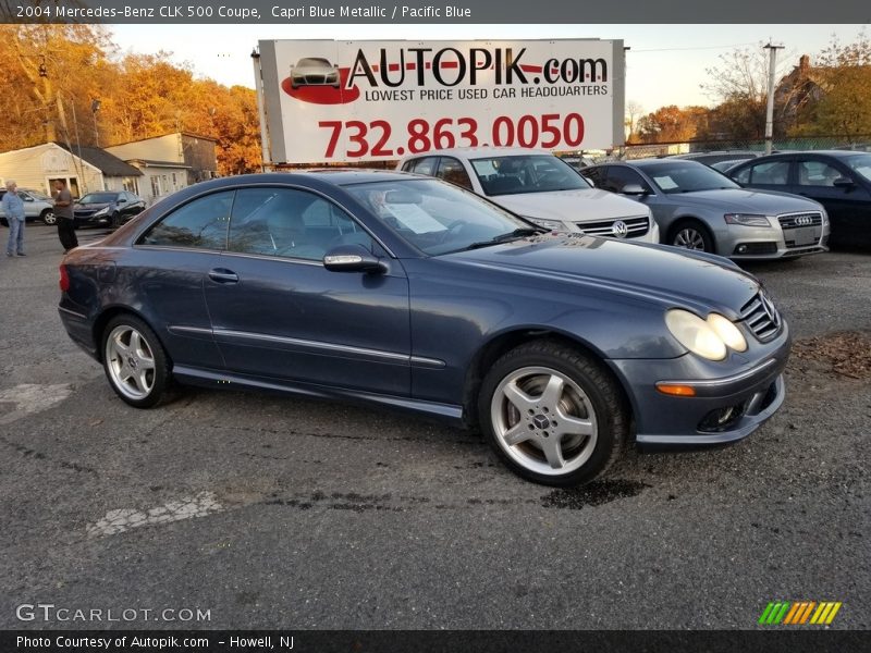 Capri Blue Metallic / Pacific Blue 2004 Mercedes-Benz CLK 500 Coupe