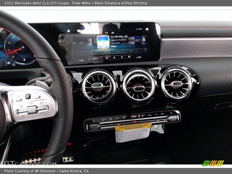 Controls of 2021 CLA 250 Coupe
