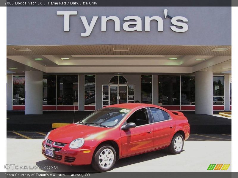 Flame Red / Dark Slate Gray 2005 Dodge Neon SXT