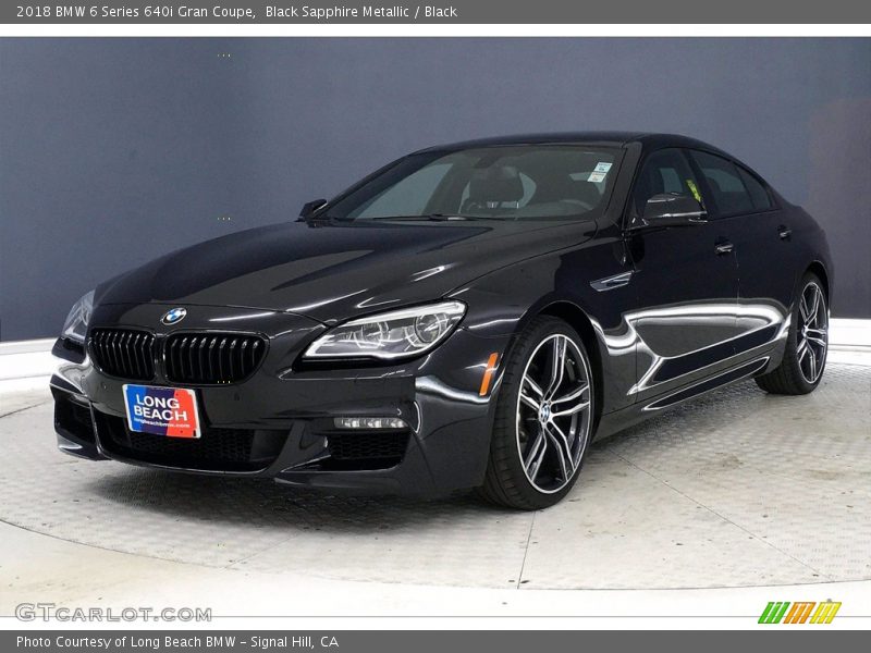 Black Sapphire Metallic / Black 2018 BMW 6 Series 640i Gran Coupe