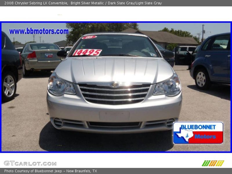 Bright Silver Metallic / Dark Slate Gray/Light Slate Gray 2008 Chrysler Sebring LX Convertible