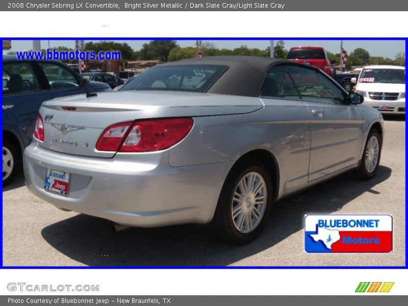 Bright Silver Metallic / Dark Slate Gray/Light Slate Gray 2008 Chrysler Sebring LX Convertible