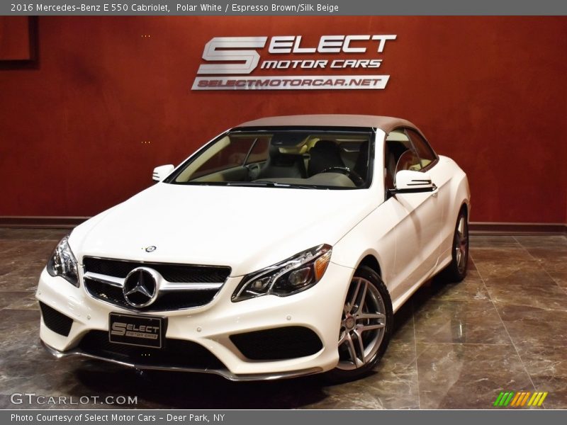 Polar White / Espresso Brown/Silk Beige 2016 Mercedes-Benz E 550 Cabriolet