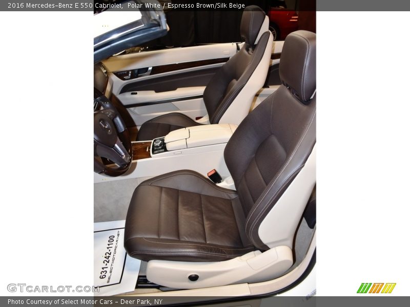 Polar White / Espresso Brown/Silk Beige 2016 Mercedes-Benz E 550 Cabriolet