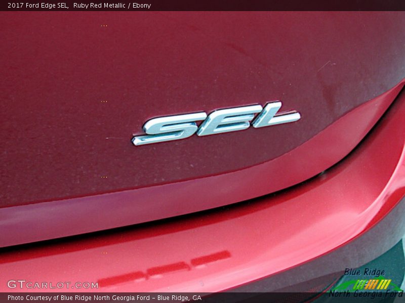 Ruby Red Metallic / Ebony 2017 Ford Edge SEL