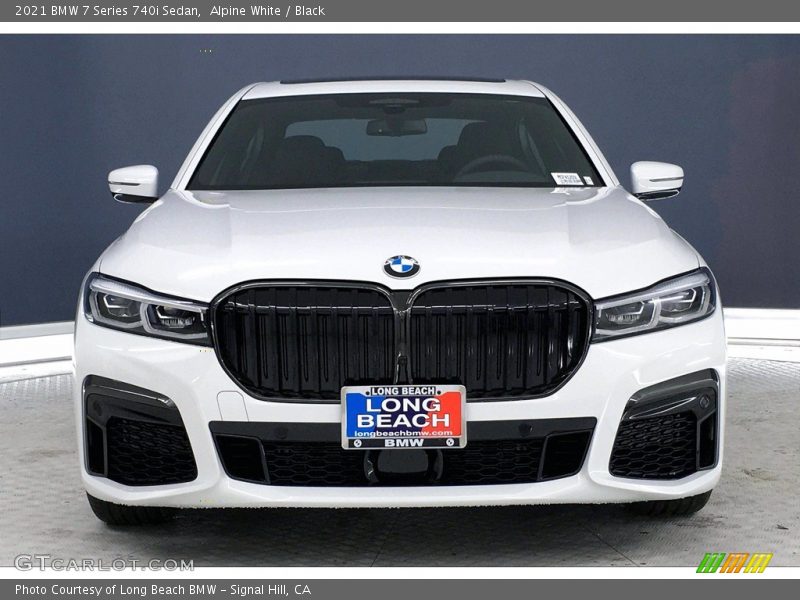 Alpine White / Black 2021 BMW 7 Series 740i Sedan