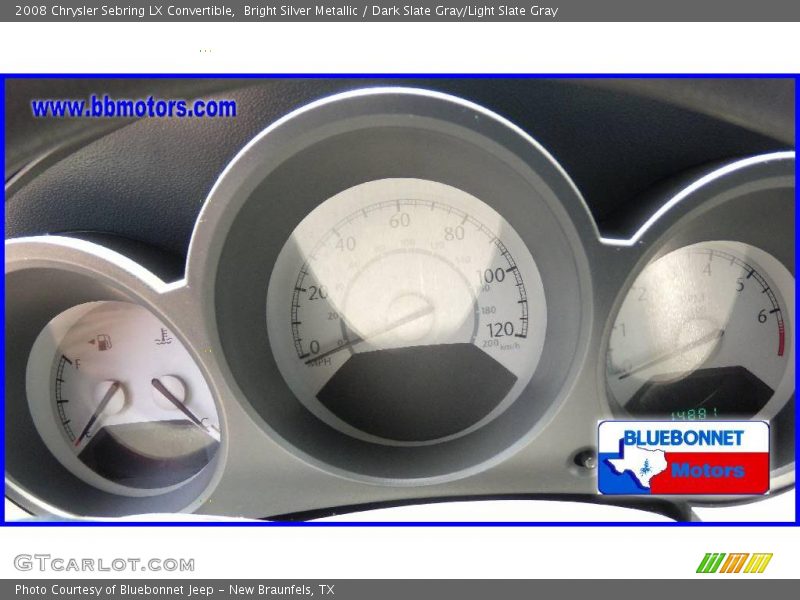 Bright Silver Metallic / Dark Slate Gray/Light Slate Gray 2008 Chrysler Sebring LX Convertible