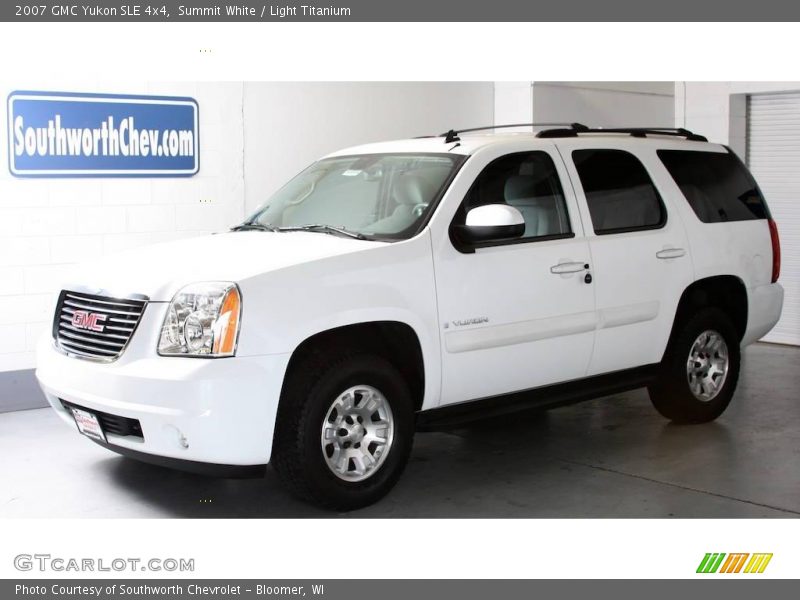 Summit White / Light Titanium 2007 GMC Yukon SLE 4x4