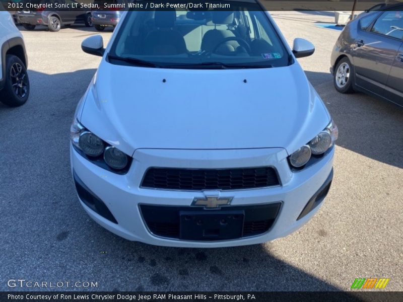 Summit White / Dark Pewter/Dark Titanium 2012 Chevrolet Sonic LT Sedan