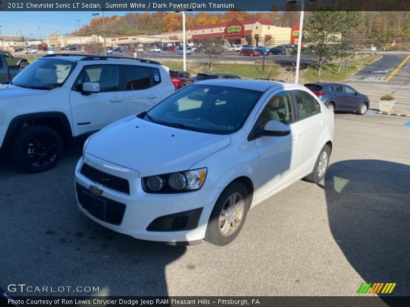 Summit White / Dark Pewter/Dark Titanium 2012 Chevrolet Sonic LT Sedan