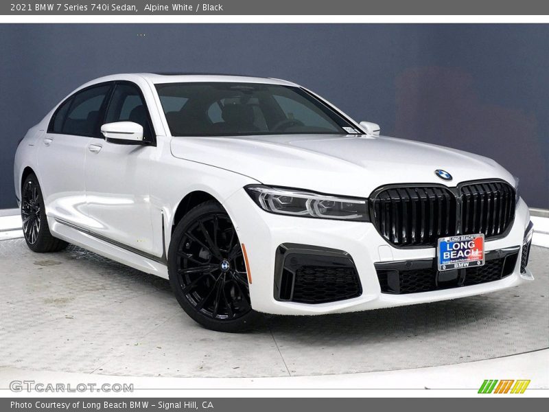 Alpine White / Black 2021 BMW 7 Series 740i Sedan