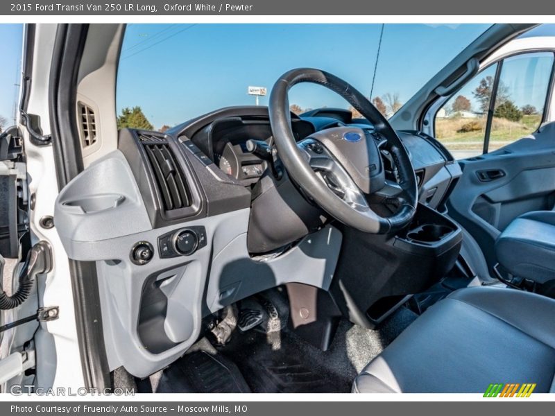 Oxford White / Pewter 2015 Ford Transit Van 250 LR Long