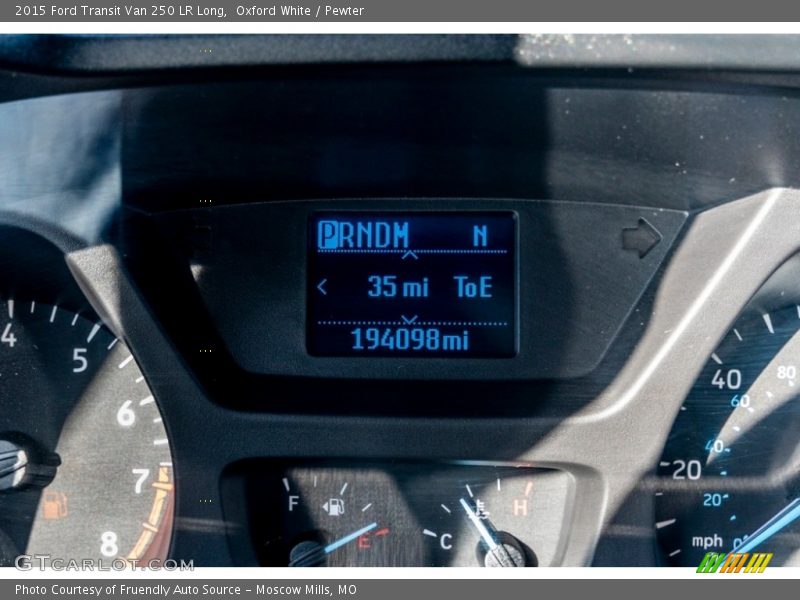 Oxford White / Pewter 2015 Ford Transit Van 250 LR Long