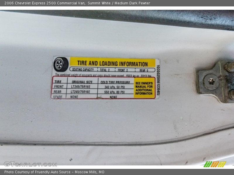 Summit White / Medium Dark Pewter 2006 Chevrolet Express 2500 Commercial Van