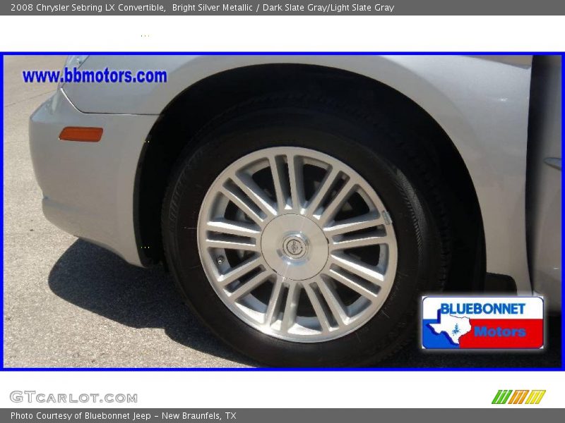 Bright Silver Metallic / Dark Slate Gray/Light Slate Gray 2008 Chrysler Sebring LX Convertible
