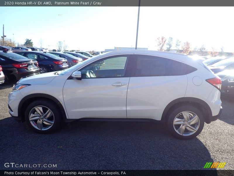 Platinum White Pearl / Gray 2020 Honda HR-V EX AWD