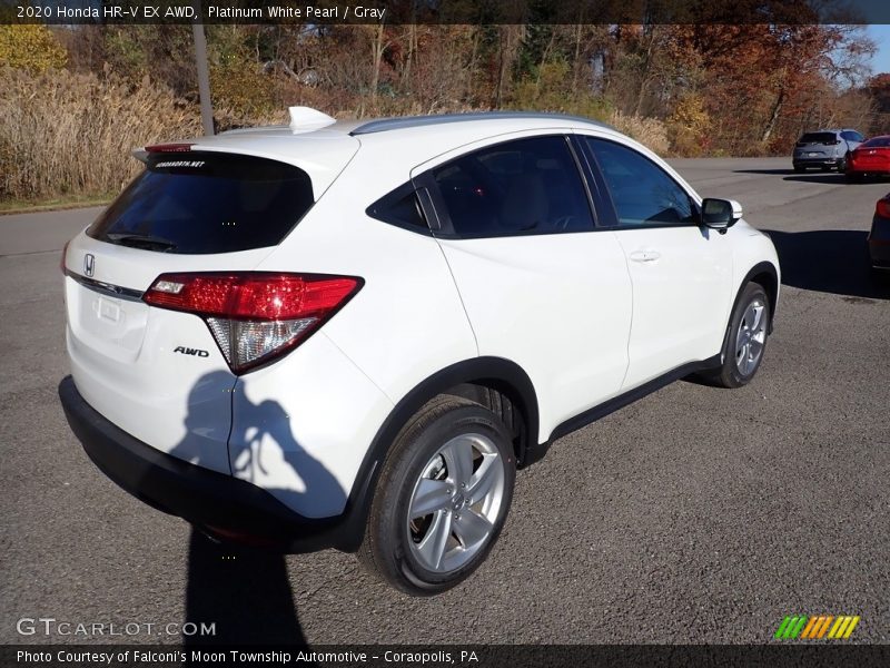 Platinum White Pearl / Gray 2020 Honda HR-V EX AWD