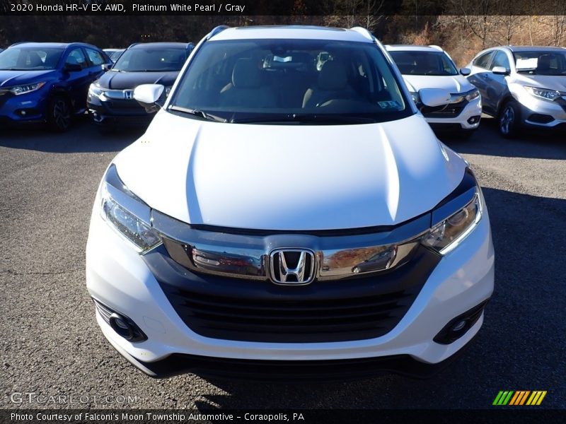 Platinum White Pearl / Gray 2020 Honda HR-V EX AWD