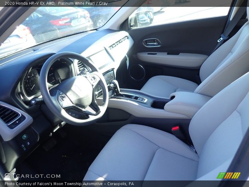 Platinum White Pearl / Gray 2020 Honda HR-V EX AWD