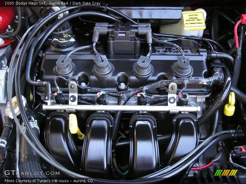 Flame Red / Dark Slate Gray 2005 Dodge Neon SXT