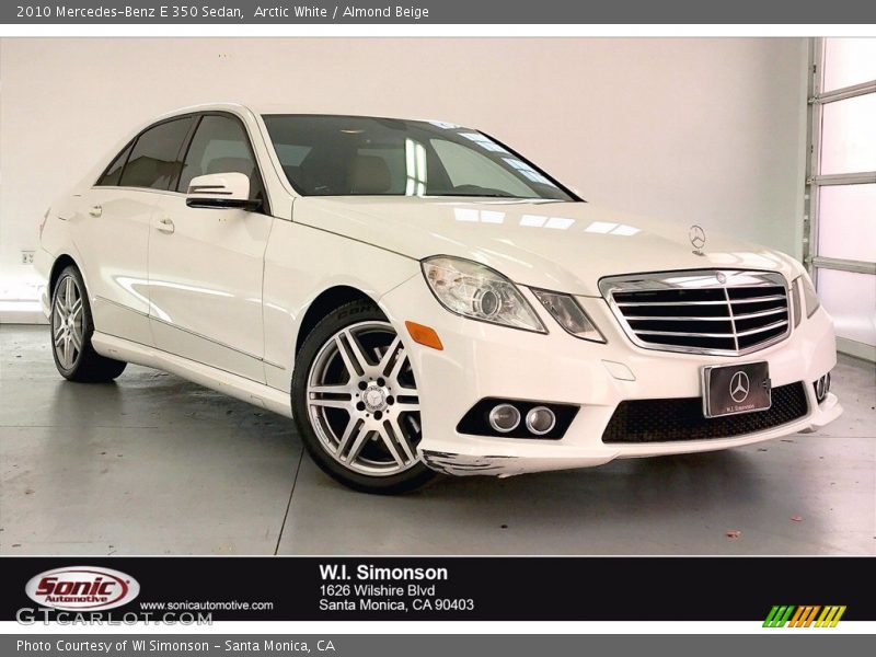 Arctic White / Almond Beige 2010 Mercedes-Benz E 350 Sedan