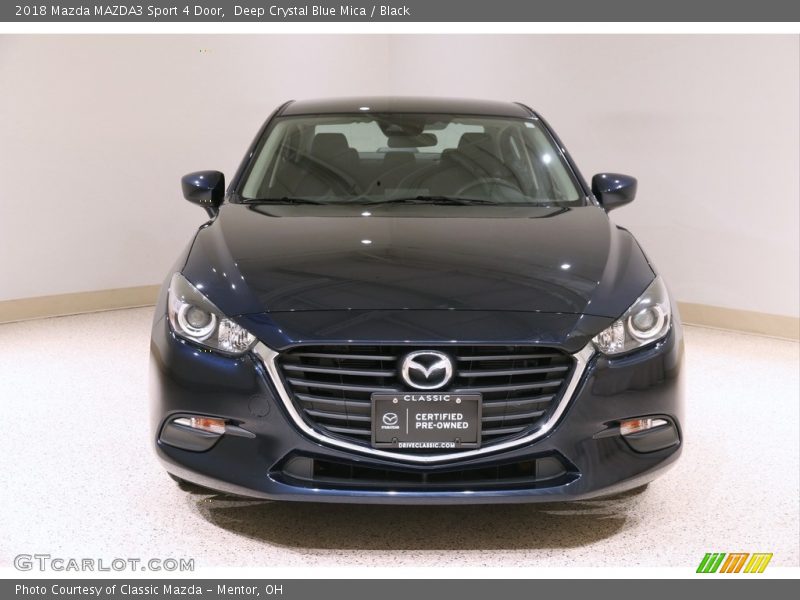 Deep Crystal Blue Mica / Black 2018 Mazda MAZDA3 Sport 4 Door